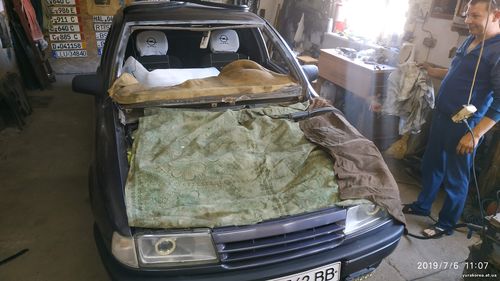Стекло, лобовое, Вектра, Vectra, Трещина